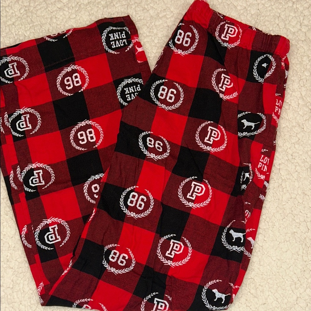 Victoria's Secret Red and Black Women’s Pajama Bottoms XS